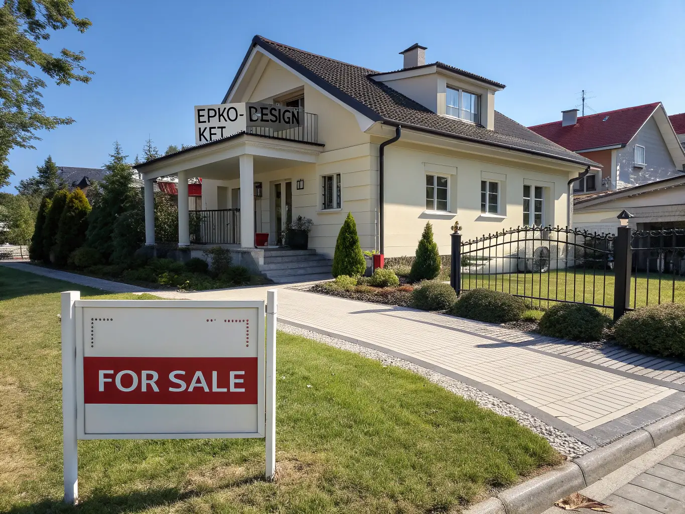An image depicting a property with visibly improved market value after undergoing thermal insulation by Épkő-design Kft., highlighting the return on investment.